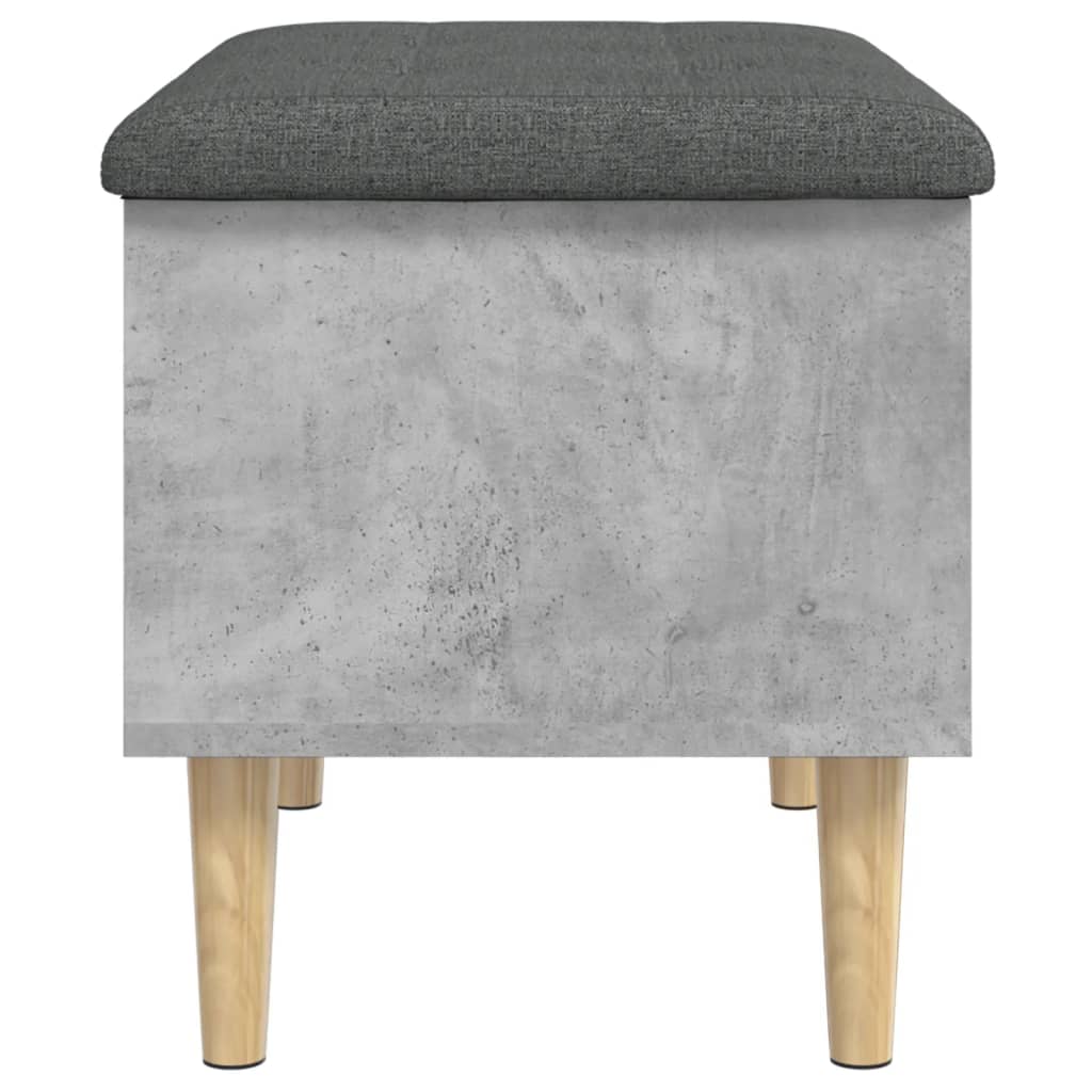 Betonszürke szerelt fa tárolópad 62x42x46 cm