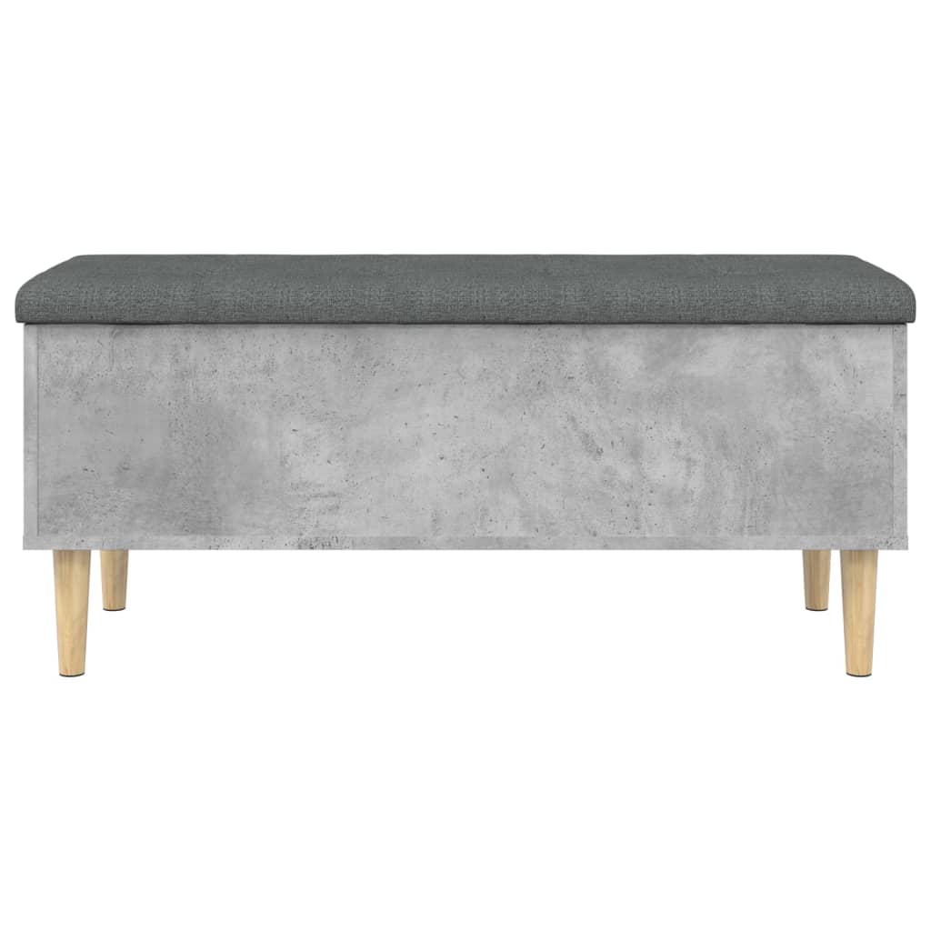 Betonszürke szerelt fa tárolópad 102x42x46 cm