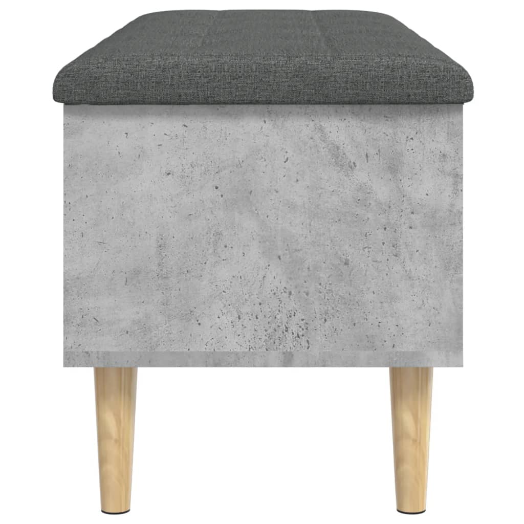 Betonszürke szerelt fa tárolópad 102x42x46 cm