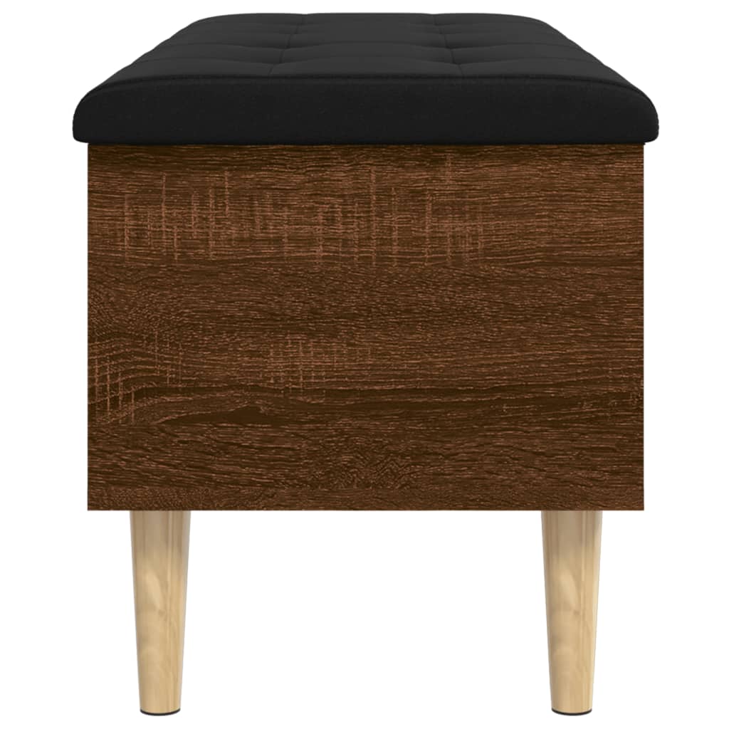 Barna tölgy színű szerelt fa tárolópad 102x42x46 cm