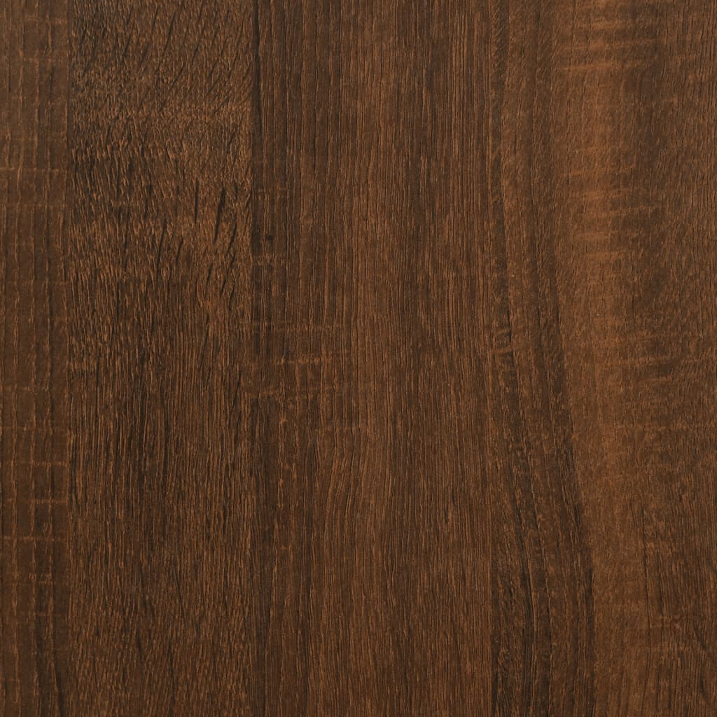 Barna tölgy színű szerelt fa tárolópad 102x42x46 cm