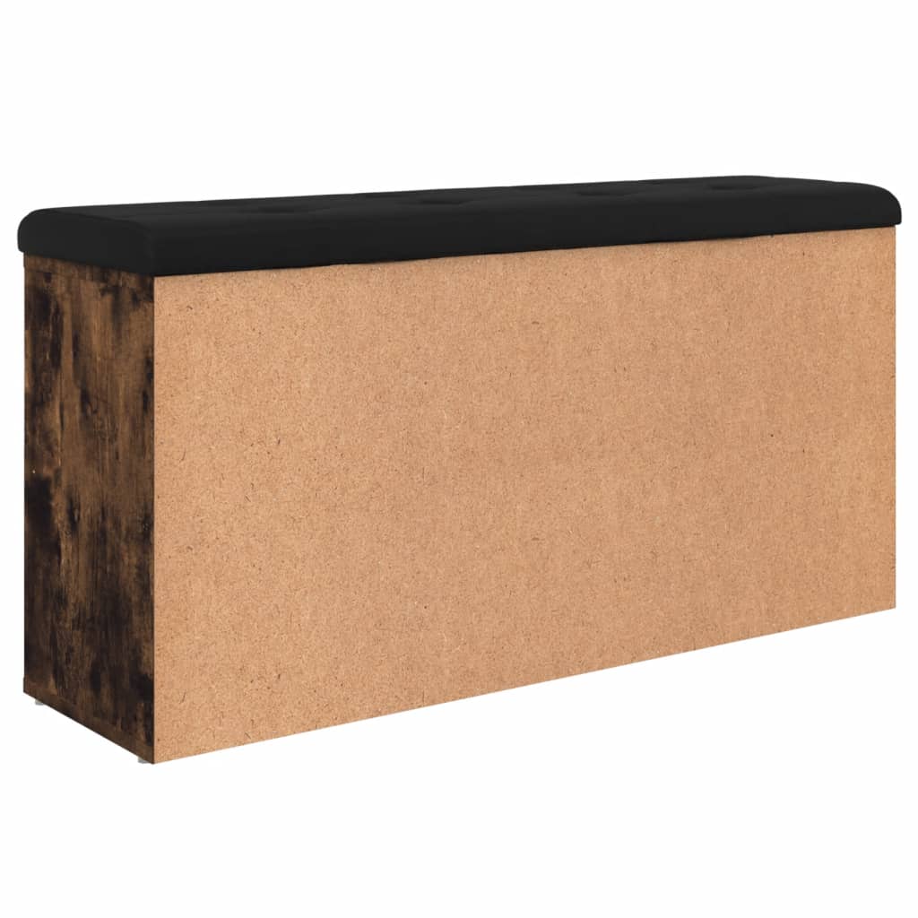 Füstös tölgyszínű szerelt fa cipőpad 102 x 32 x 50 cm