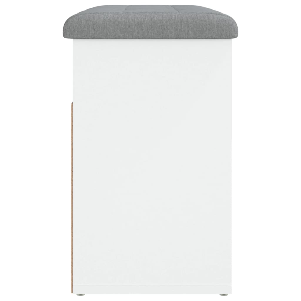 Fehér szerelt fa cipőtároló pad 62 x 32 x 50 cm