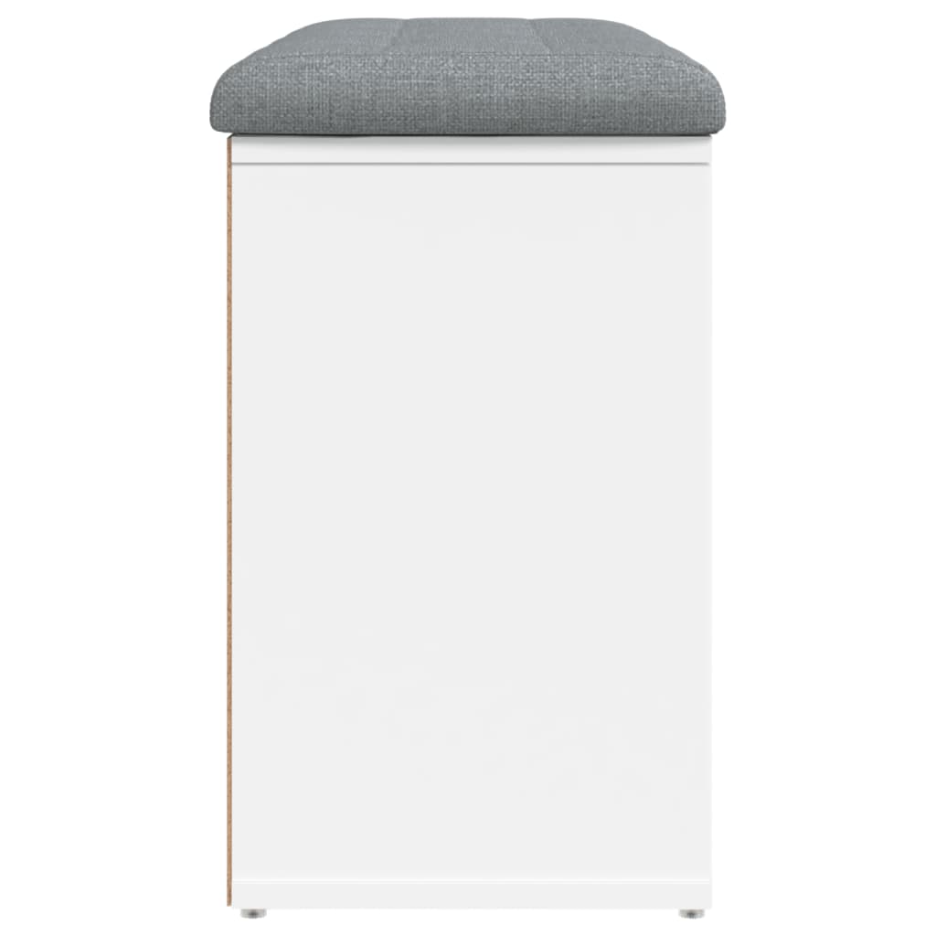 Fehér szerelt fa cipőtároló pad 82 x 32 x 50 cm