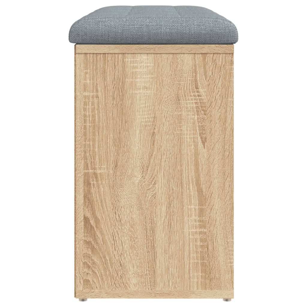 Sonoma tölgy színű szerelt fa cipőtároló pad 82 x 32 x 50 cm