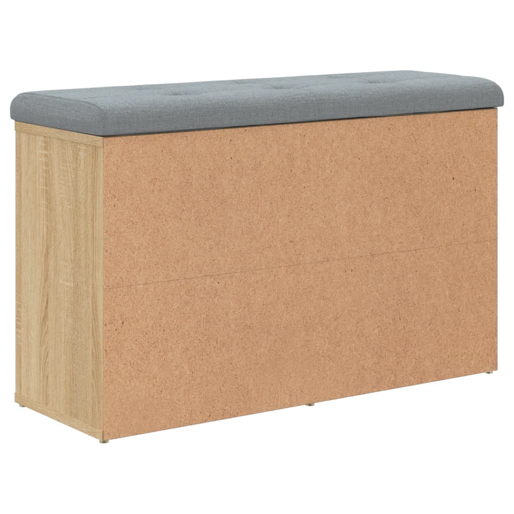 Sonoma tölgy színű szerelt fa cipőtároló pad 82 x 32 x 50 cm