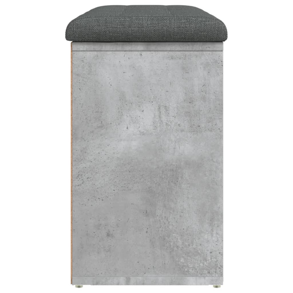 Betonszürke szerelt fa cipőtároló pad 82 x 32 x 50 cm Betonszürke szerelt fa cipőtároló pad 82 x 32 x 50 cm