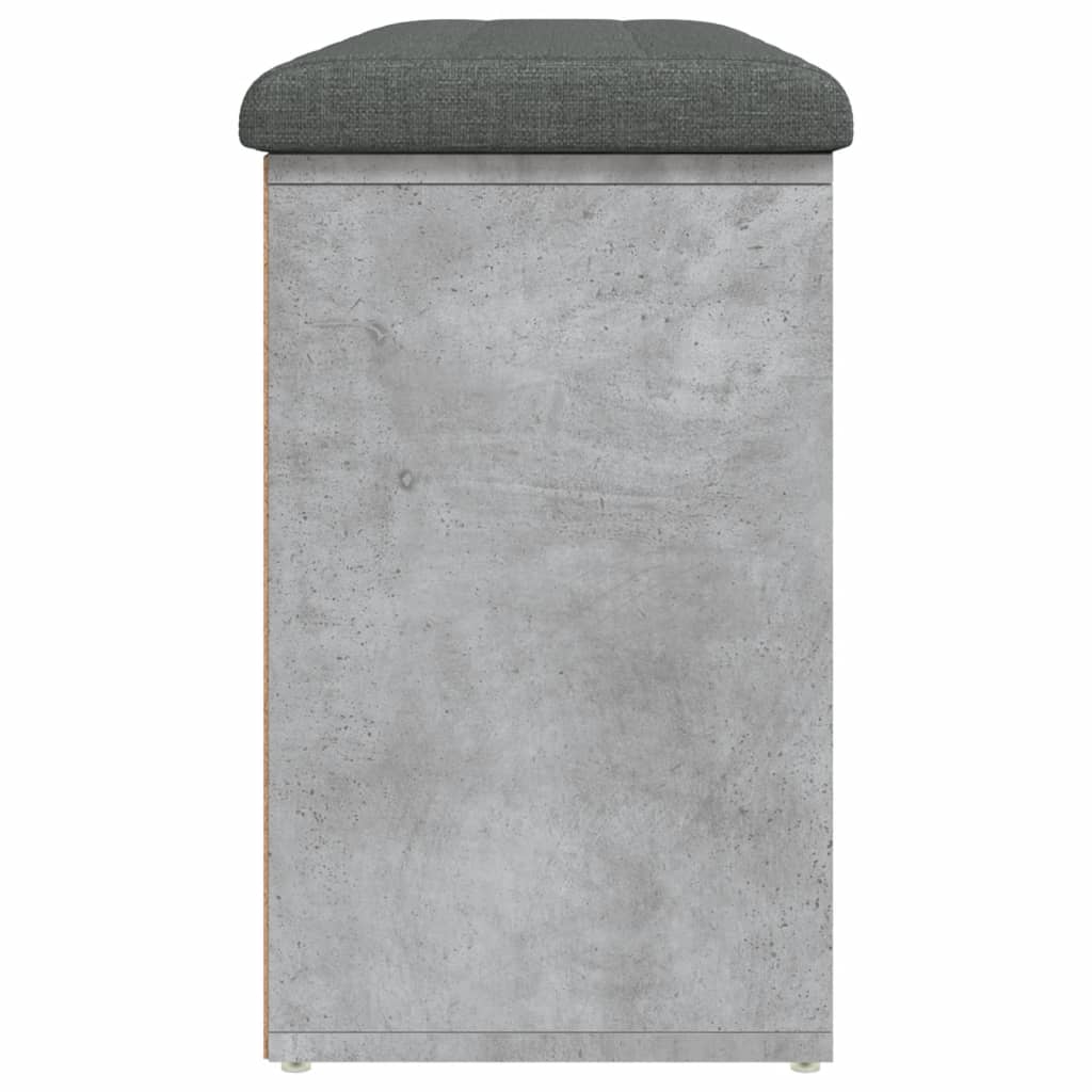 Betonszürke szerelt fa cipőtároló pad 102 x 32 x 50 cm Betonszürke szerelt fa cipőtároló pad 102 x 32 x 50 cm