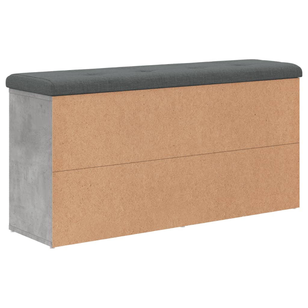 Betonszürke szerelt fa cipőtároló pad 102 x 32 x 50 cm Betonszürke szerelt fa cipőtároló pad 102 x 32 x 50 cm