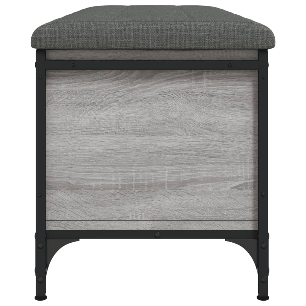 Szürke sonoma színű szerelt fa tárolópad 102 x 42 x 45 cm