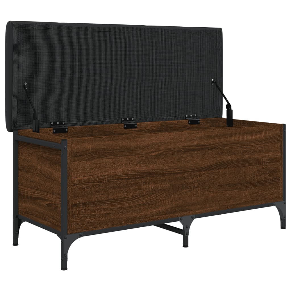 Barna tölgy színű szerelt fa tárolópad 102 x 42 x 45 cm Barna tölgy színű szerelt fa tárolópad 102 x 42 x 45 cm