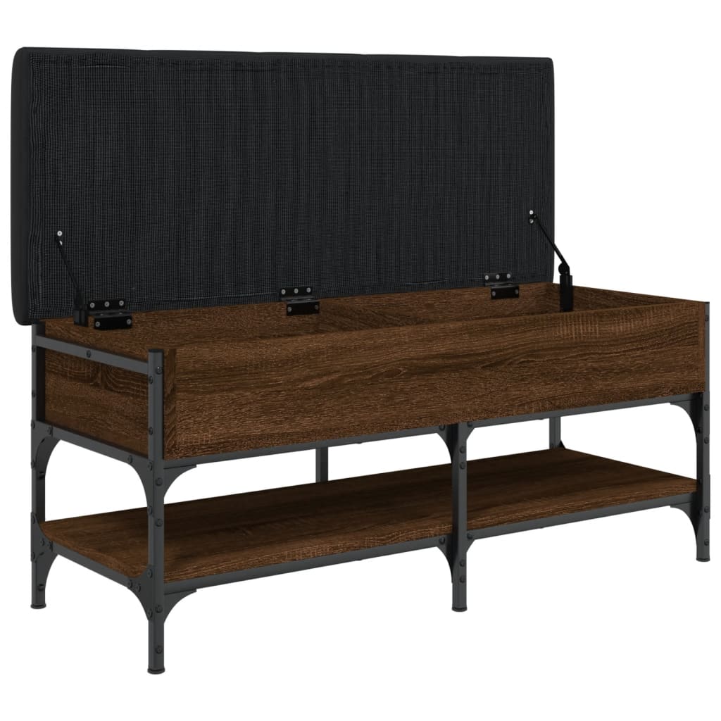 Barna tölgy színű szerelt fa cipőpolc 102 x 42 x 45 cm