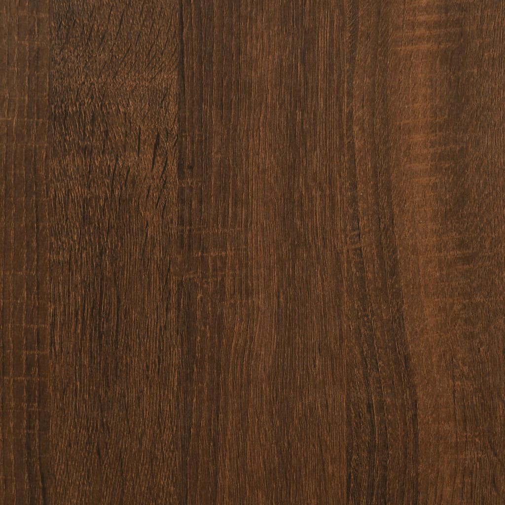Barna tölgy színű szerelt fa cipőtároló pad 85,5 x 32 x 57,5 cm