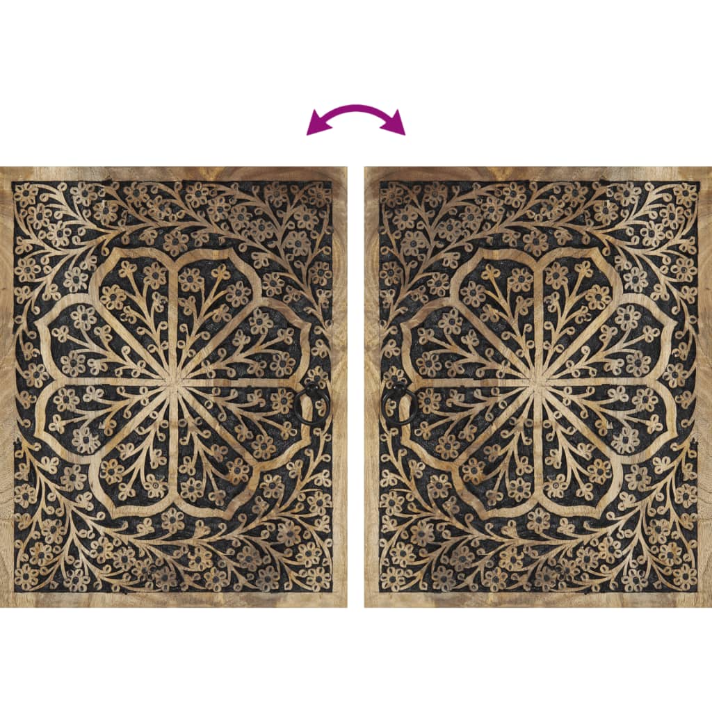 5-részes tömör mangófa fürdőszobai bútorszett