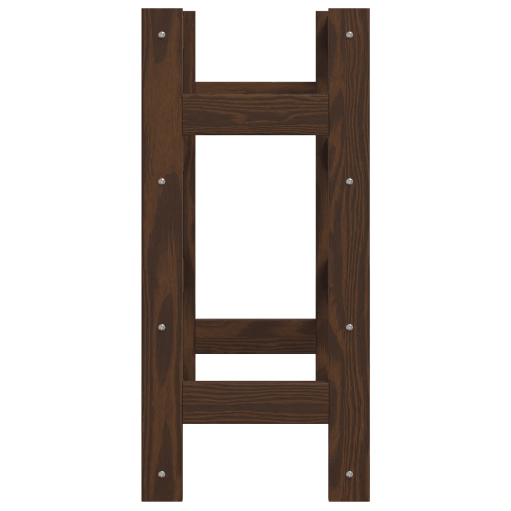 Barna tömör fenyőfa bortartó 16 palackhoz