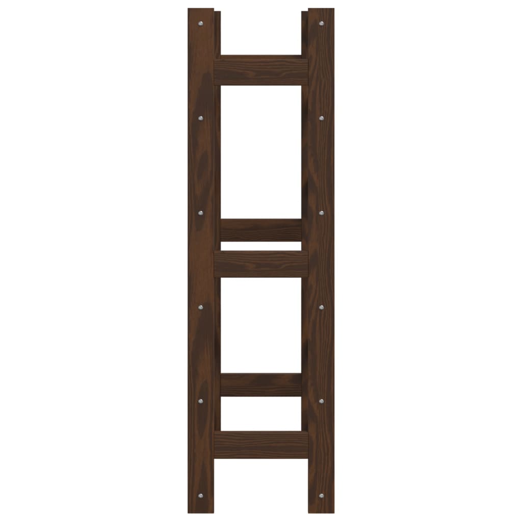 Barna tömör fenyőfa bortartó 30 palackhoz