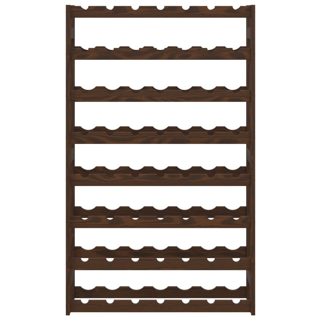 Barna tömör fenyőfa bortartó 56 palackhoz