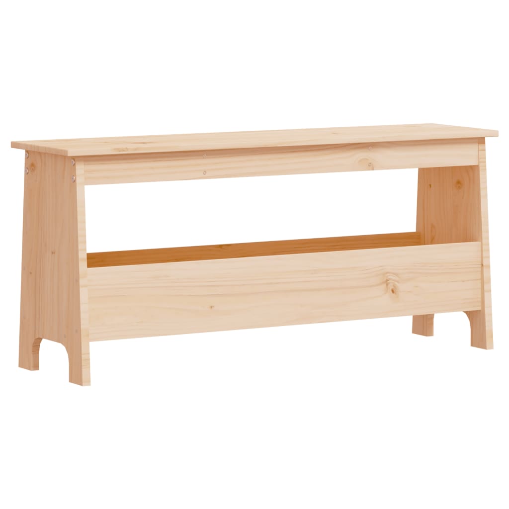 Tömör fenyőfa előszoba pad 100 x 28 x 45 cm