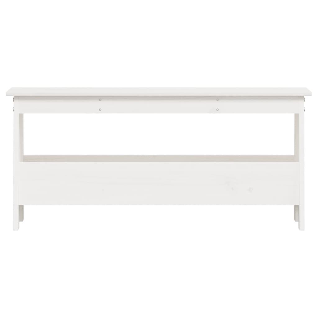 Fehér tömör fenyőfa előszoba pad 100x28x45 cm Fehér tömör fenyőfa előszoba pad 100x28x45 cm