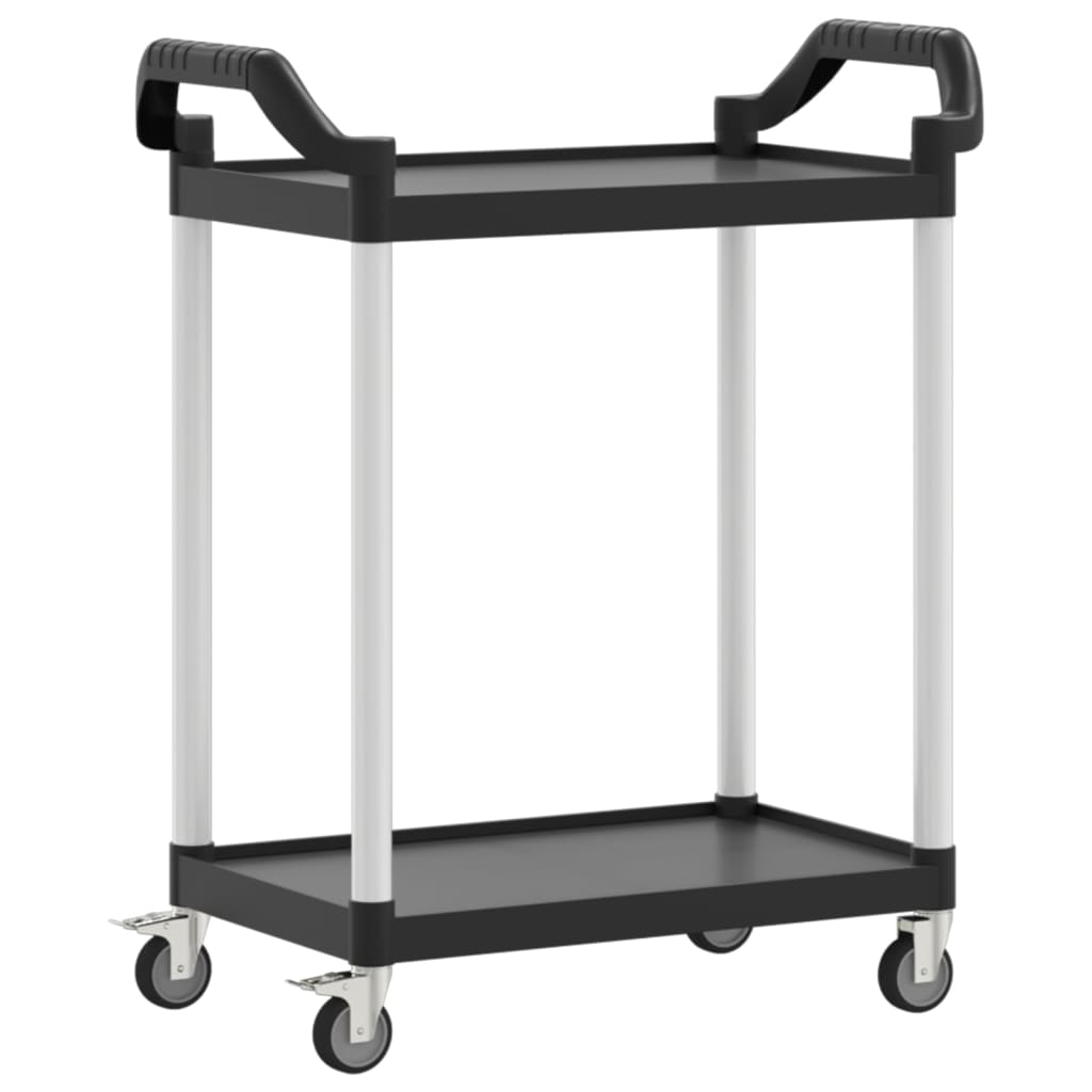 2 szintes fekete alumínium kocsi 81 x 41 x 92 cm 2 szintes fekete alumínium kocsi 81 x 41 x 92 cm