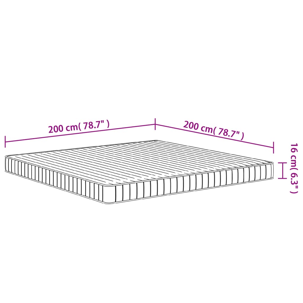 Közepesen puha habmatrac 200x200 cm Közepesen puha habmatrac 200x200 cm