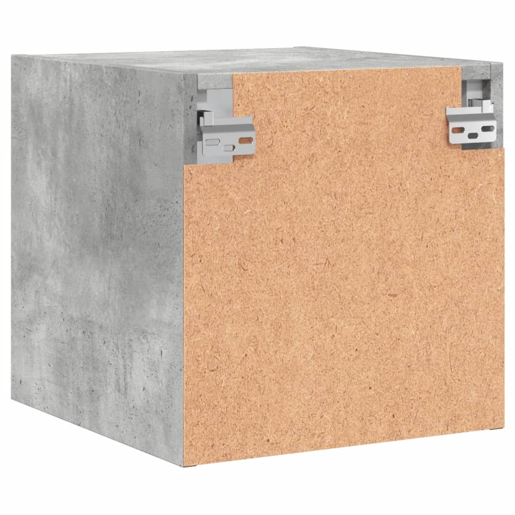2 db betonszürke éjjeliszekrény üvegajtóval 35 x 37 x 35 cm
