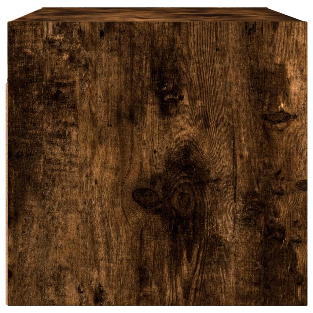 2 db füstös tölgy színű faliszekrény üvegajtókkal 68,5x37x35 cm