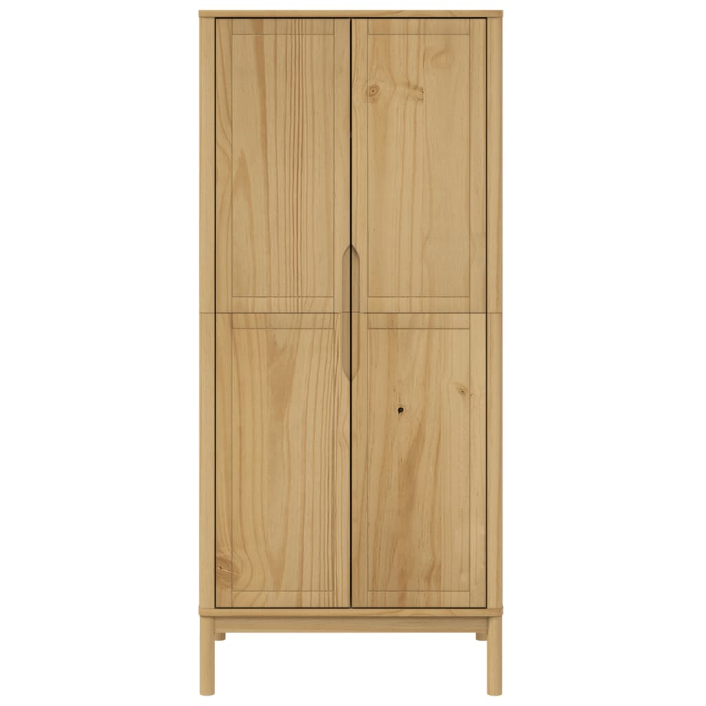 Floro viaszbarna tömör fenyőfa szekrény 77 x 53 x 171 cm
