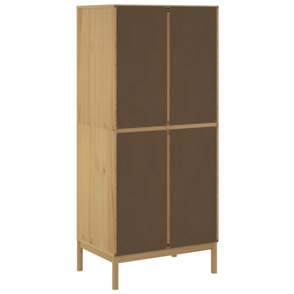 Floro viaszbarna tömör fenyőfa szekrény 77 x 53 x 171 cm