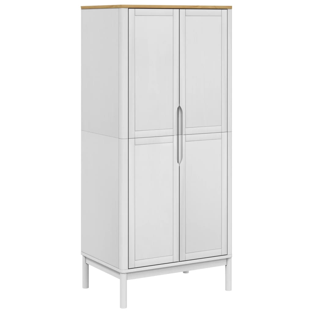 Floro fehér tömör fenyőfa szekrény 77 x 53 x 171 cm Floro fehér tömör fenyőfa szekrény 77 x 53 x 171 cm