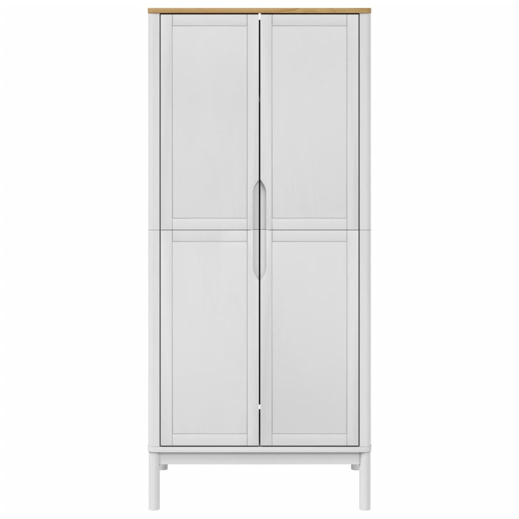 Floro fehér tömör fenyőfa szekrény 77 x 53 x 171 cm Floro fehér tömör fenyőfa szekrény 77 x 53 x 171 cm