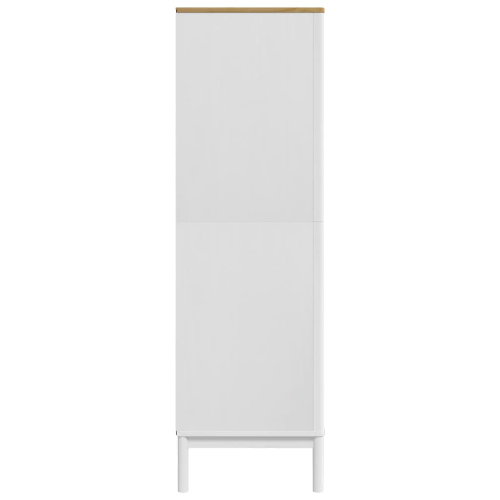 Floro fehér tömör fenyőfa szekrény 77 x 53 x 171 cm Floro fehér tömör fenyőfa szekrény 77 x 53 x 171 cm