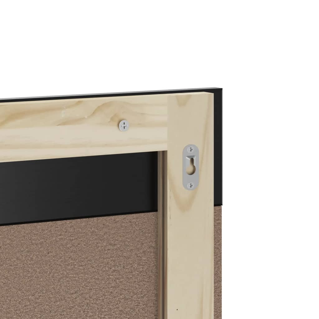 Berg négyrészes fekete tömör fenyőfa fürdőszobabútor-garnitúra