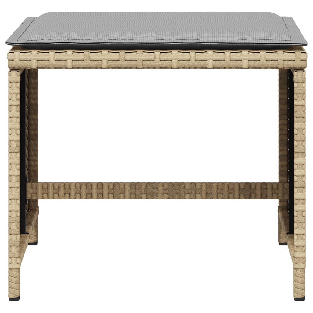 4 db vegyes bézs polyrattan kerti szék párnával 41 x 41 x 36 cm 4 db vegyes bézs polyrattan kerti szék párnával 41 x 41 x 36 cm