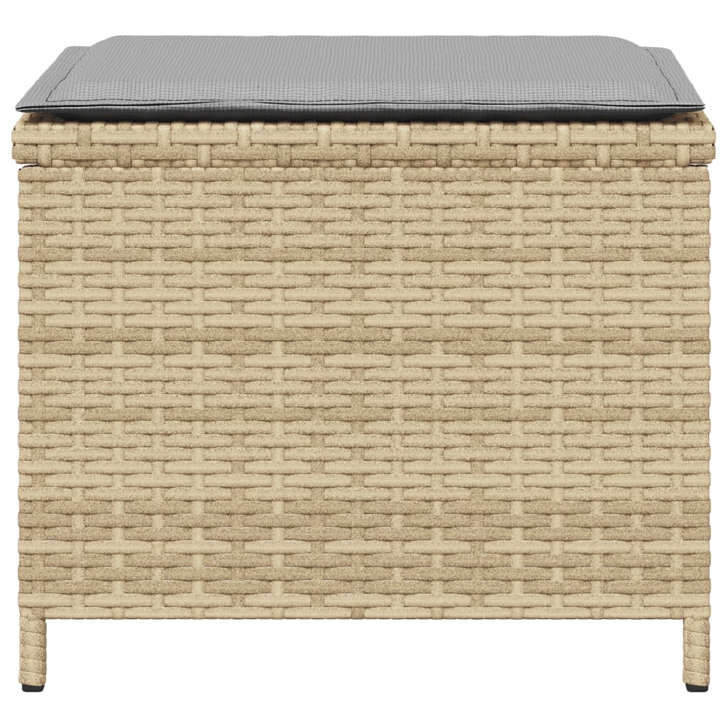4 db vegyes bézs polyrattan kerti szék párnával 41 x 41 x 36 cm 4 db vegyes bézs polyrattan kerti szék párnával 41 x 41 x 36 cm