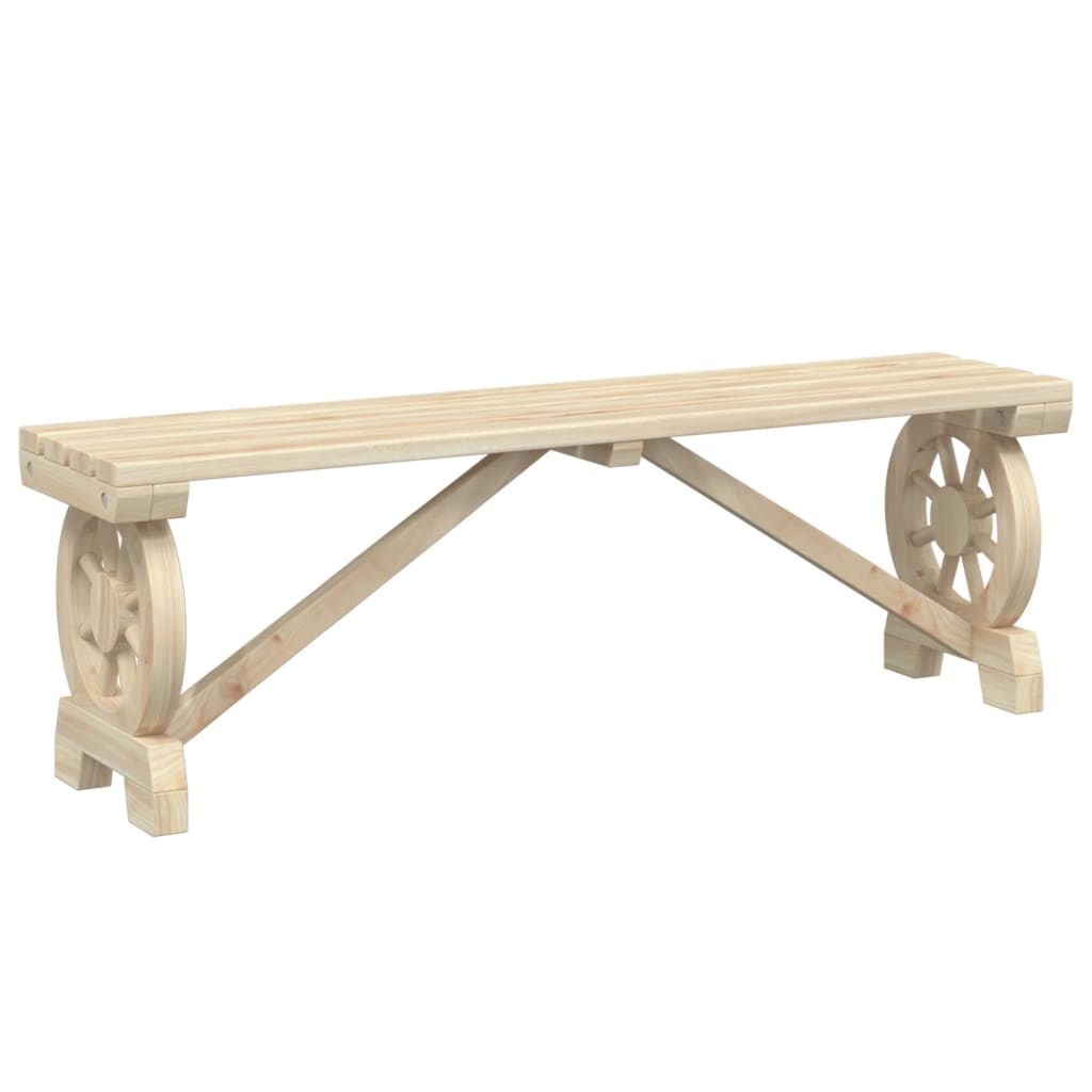 Tömör fenyőfa kerti pad 115 cm