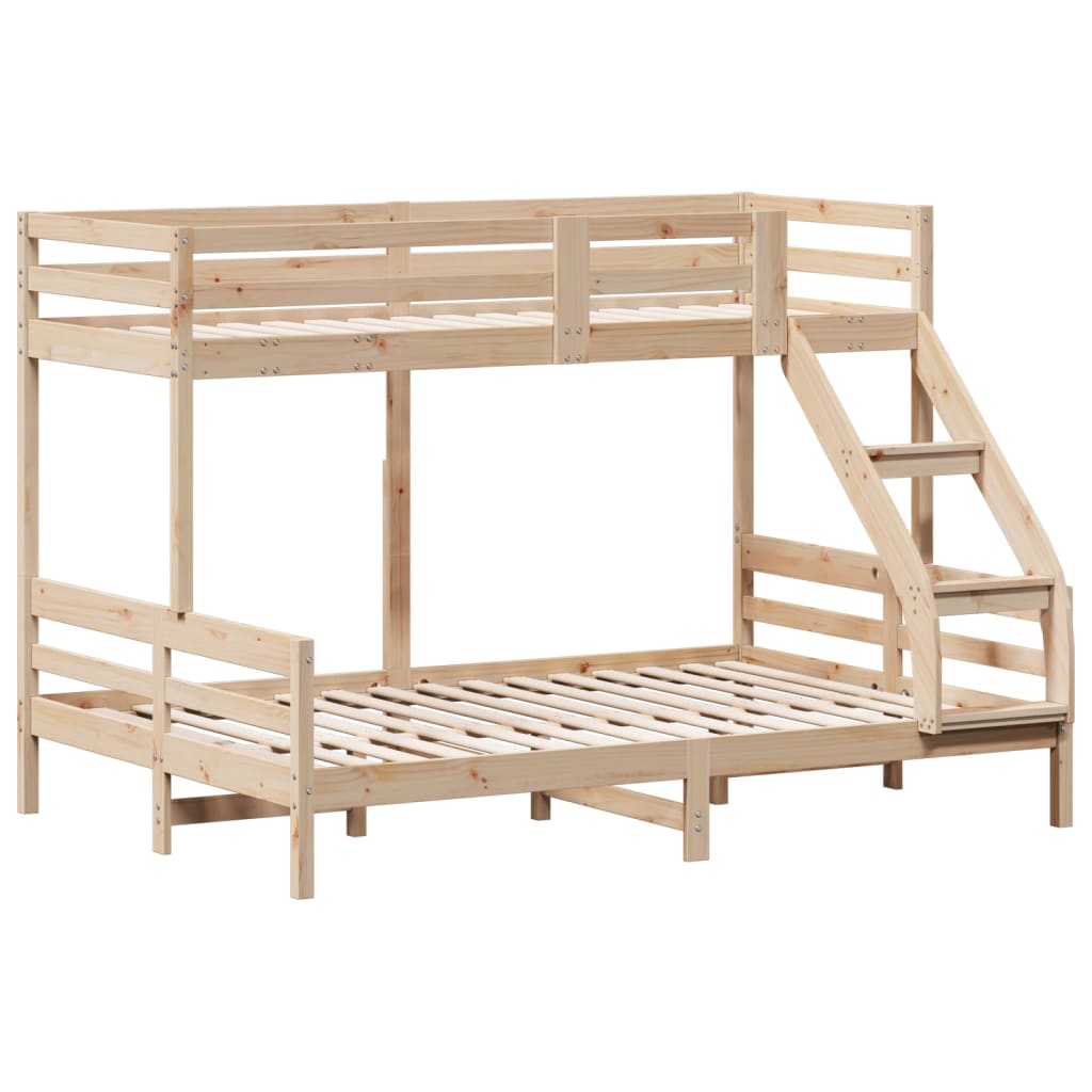Tömör fenyőfa emeletes ágy 90x200/140x200 cm Tömör fenyőfa emeletes ágy 90x200/140x200 cm