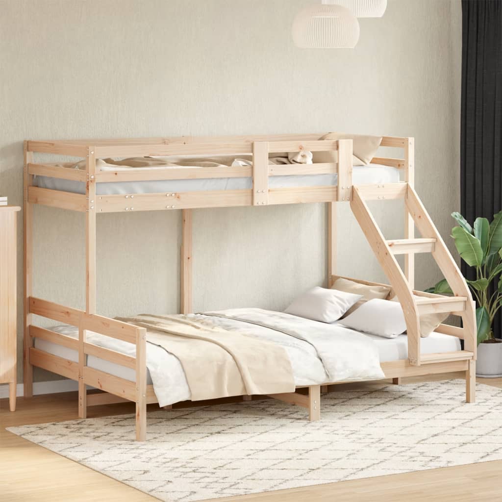 Tömör fenyőfa emeletes ágy 90x200/140x200 cm Tömör fenyőfa emeletes ágy 90x200/140x200 cm