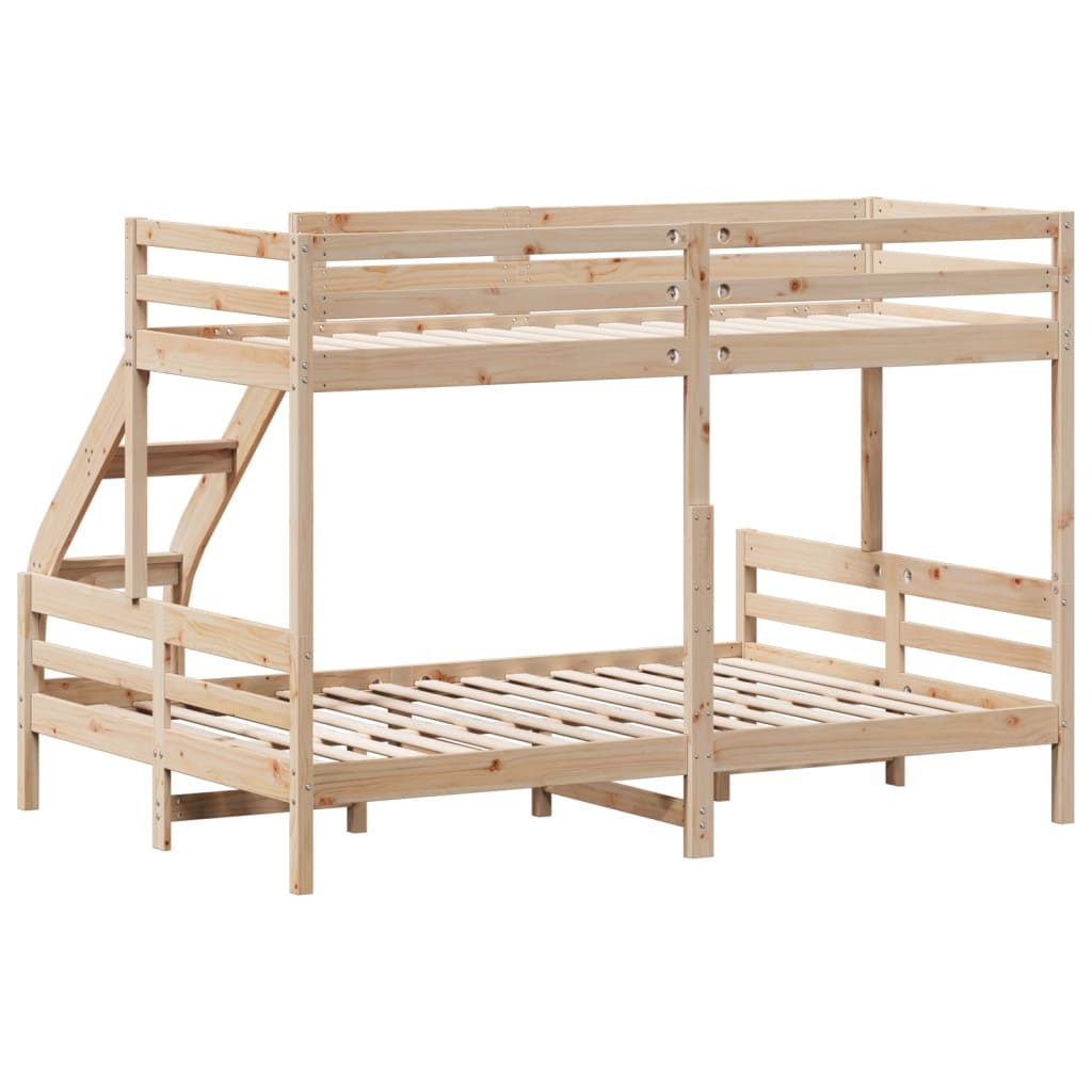 Tömör fenyőfa emeletes ágy 90x200/140x200 cm Tömör fenyőfa emeletes ágy 90x200/140x200 cm