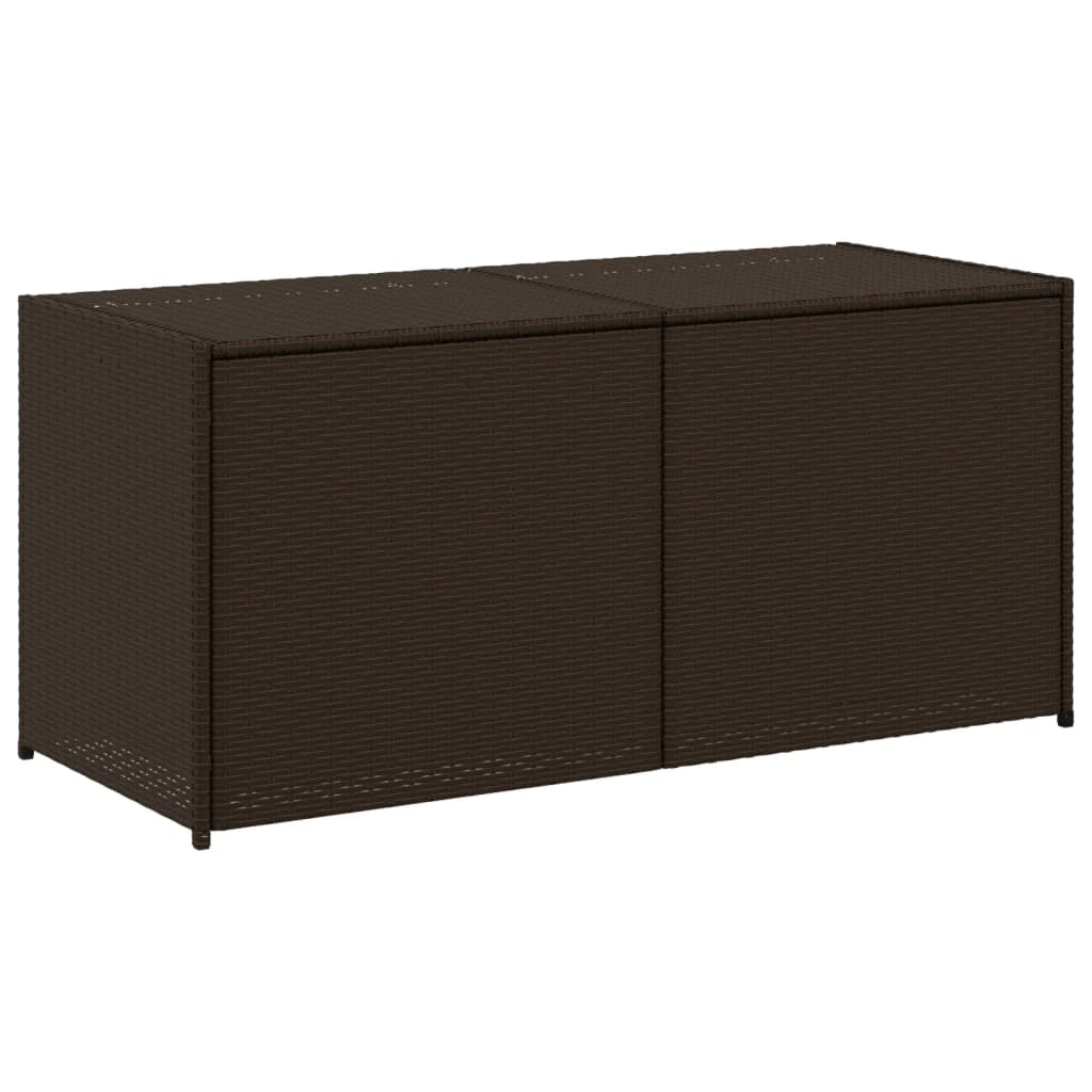 Barna polyrattan kerti tárolóláda 283 l