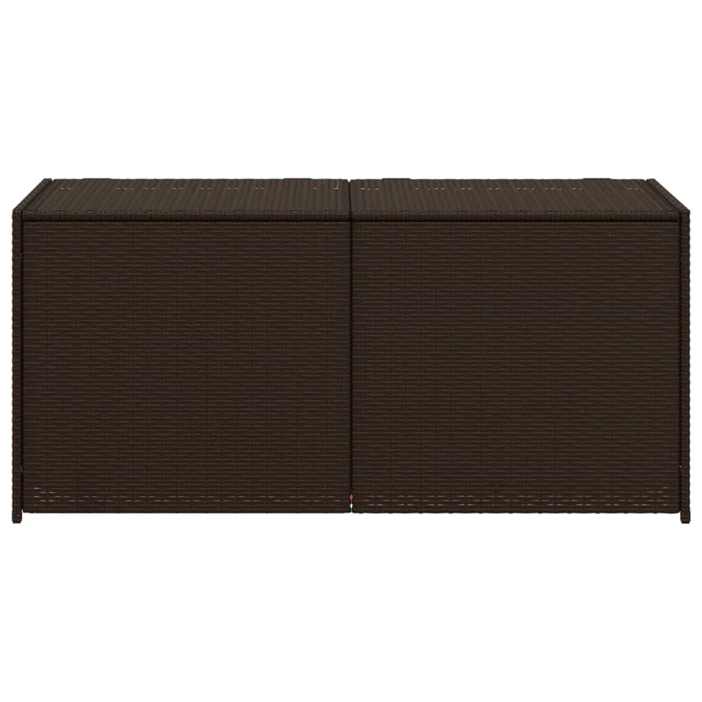Barna polyrattan kerti tárolóláda 283 l