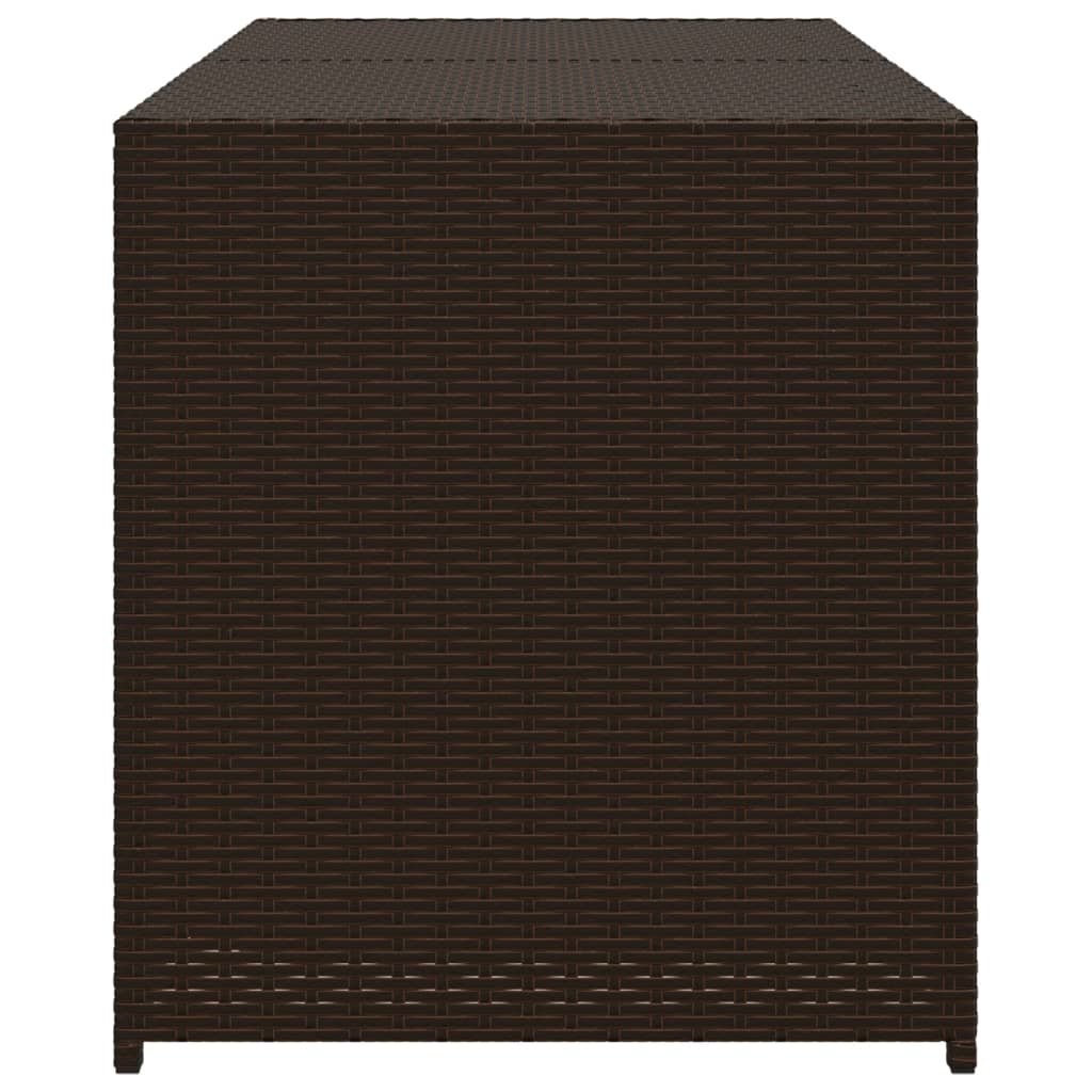 Barna polyrattan kerti tárolóláda 283 l