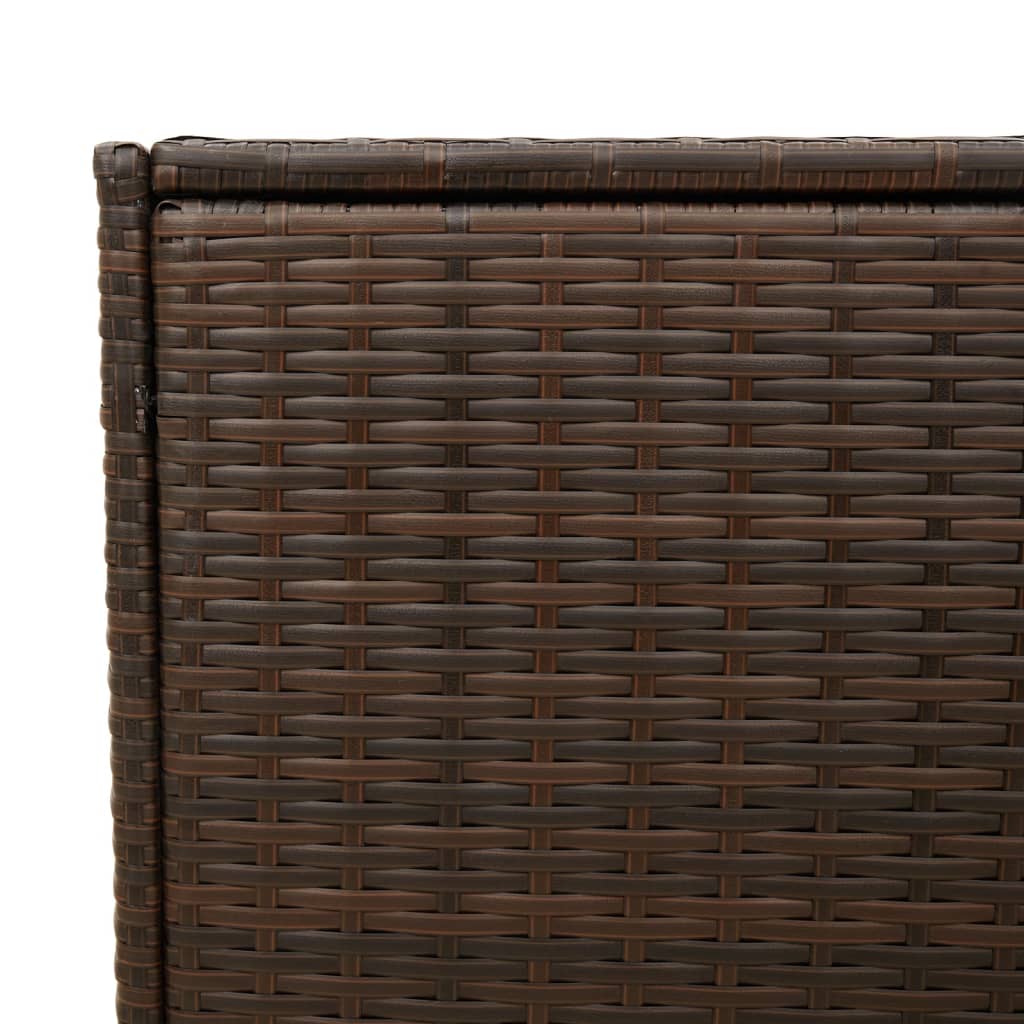 Barna polyrattan kerti tárolóláda 283 l