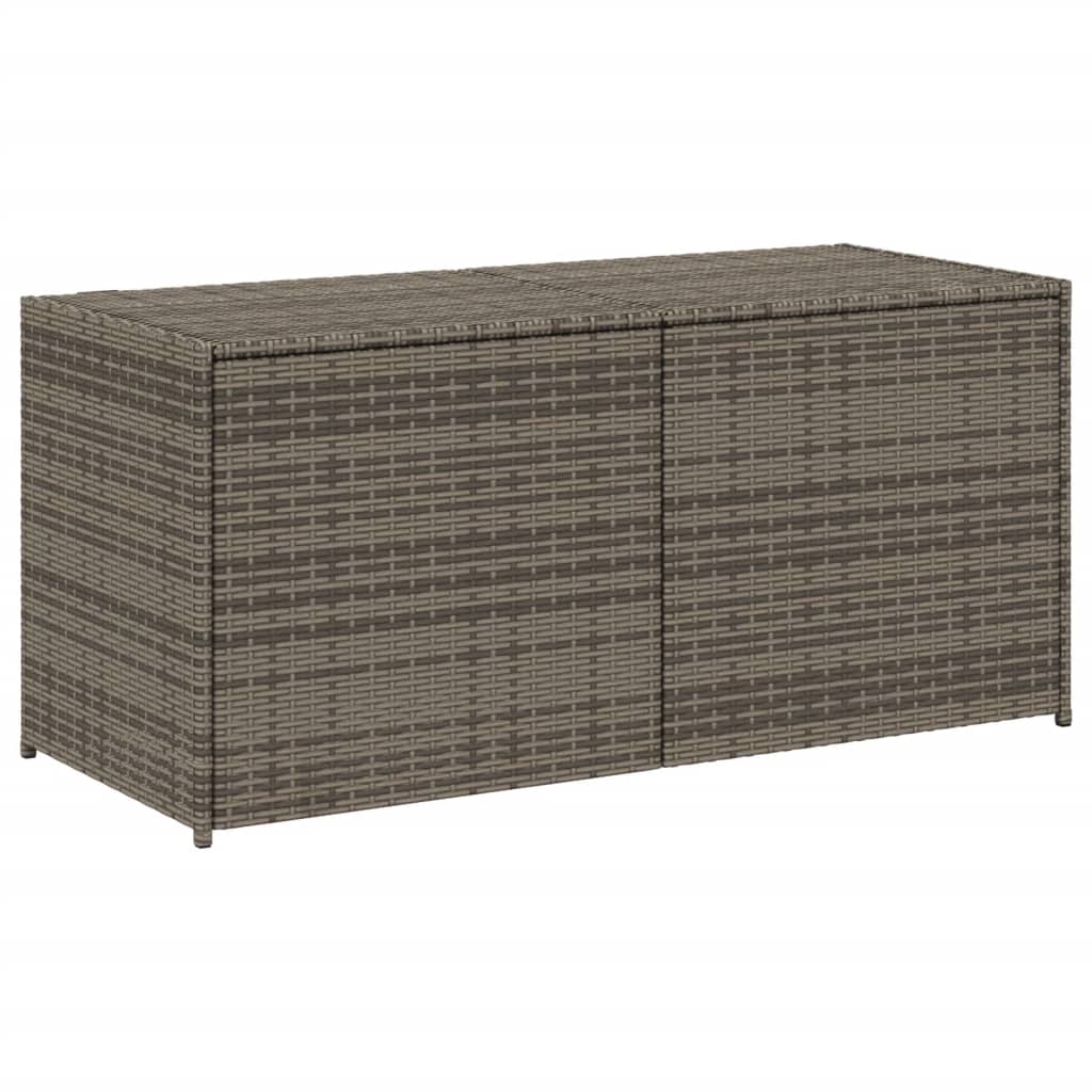 Szürke polyrattan kerti tárolóláda 283 l