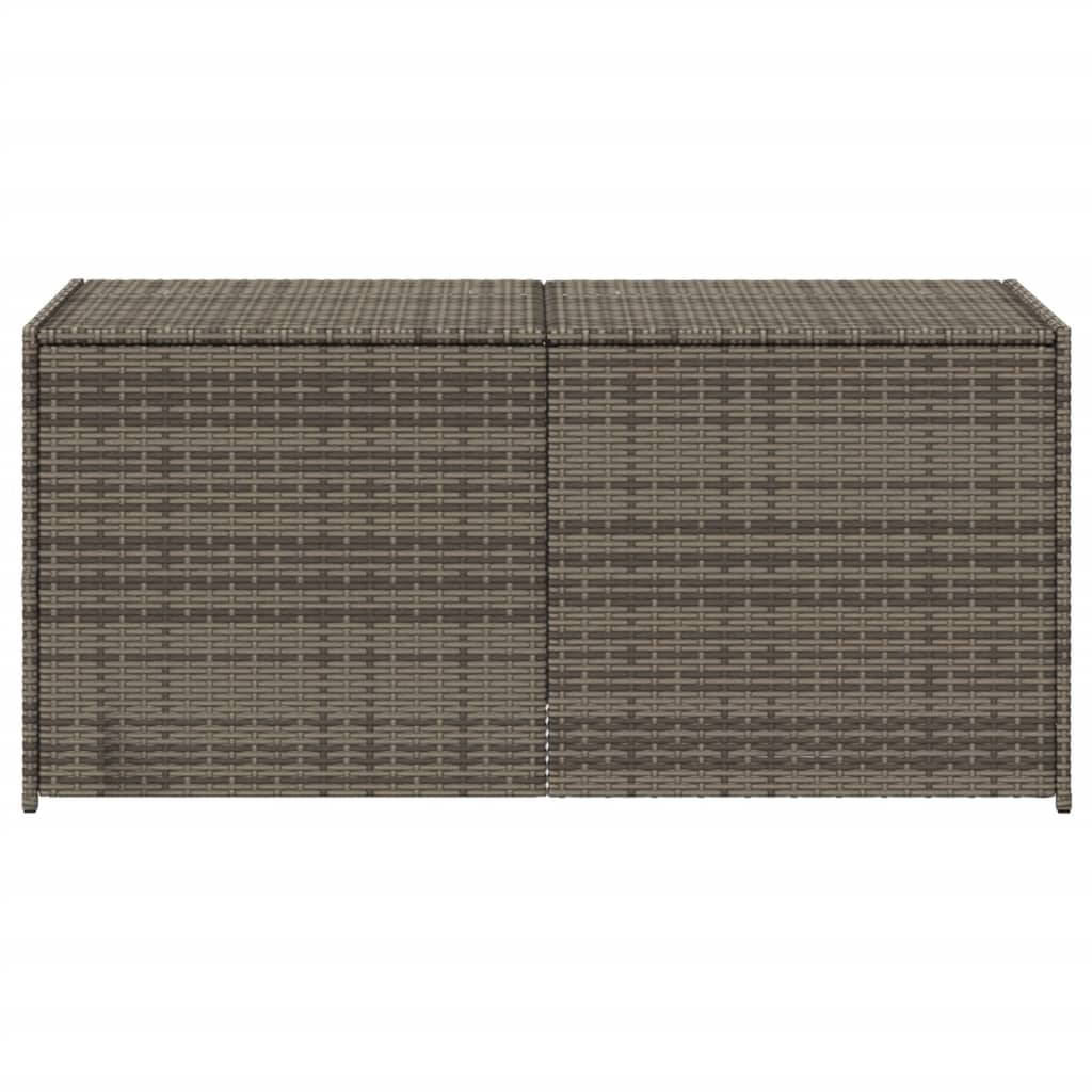Szürke polyrattan kerti tárolóláda 283 l