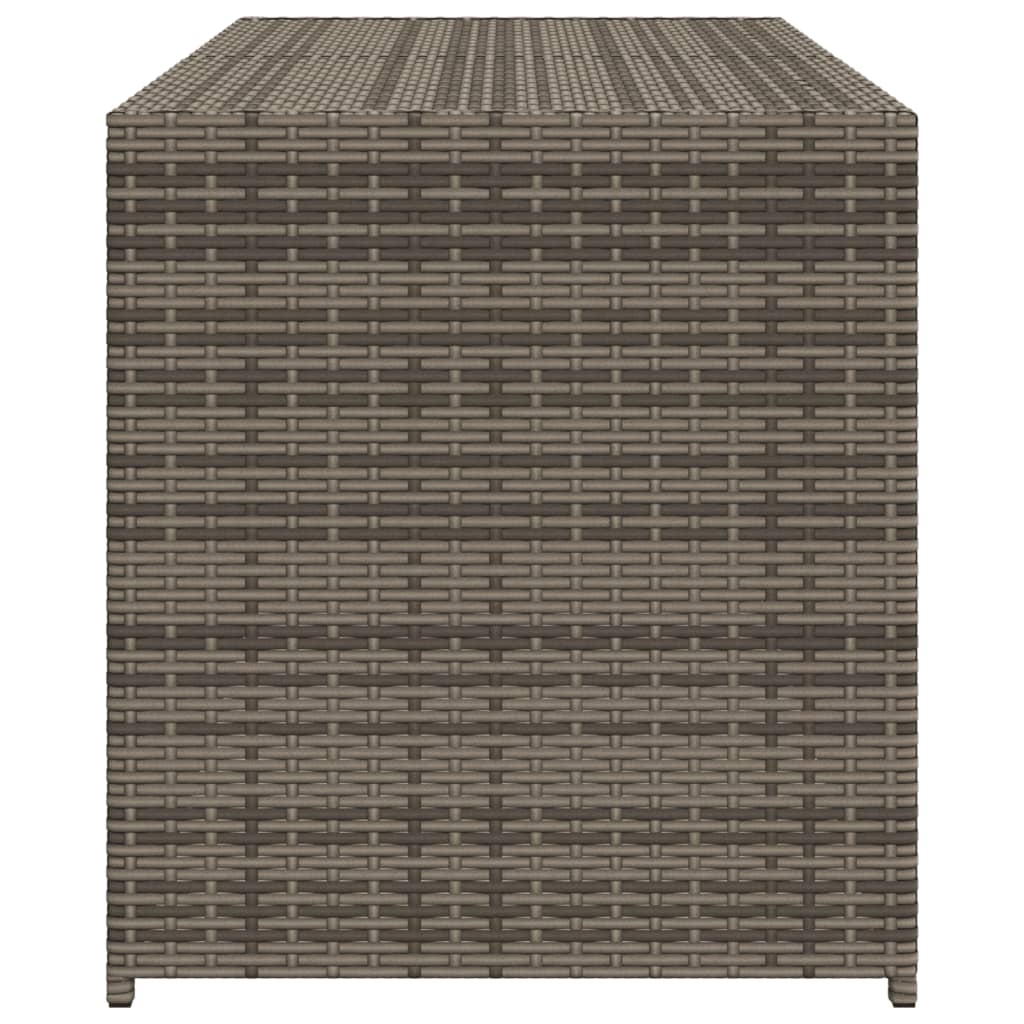 Szürke polyrattan kerti tárolóláda 283 l