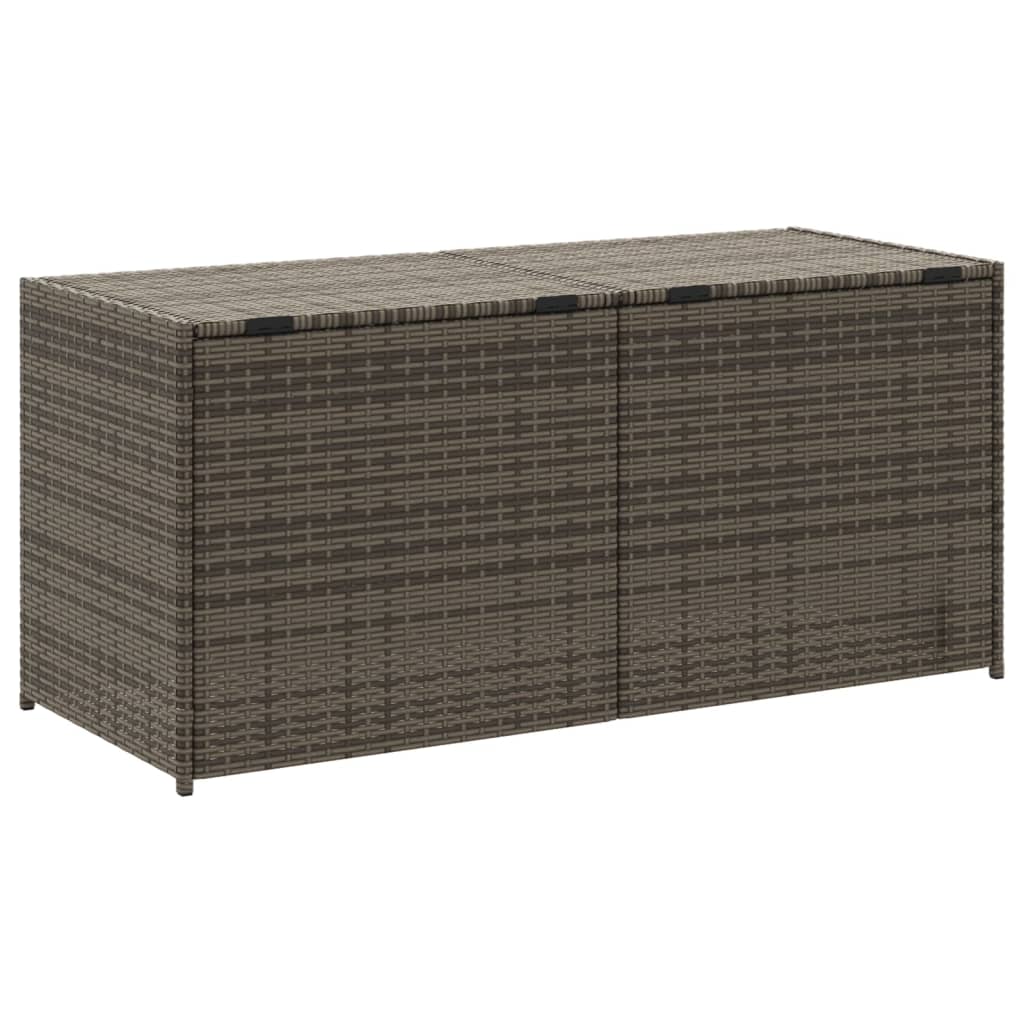 Szürke polyrattan kerti tárolóláda 283 l