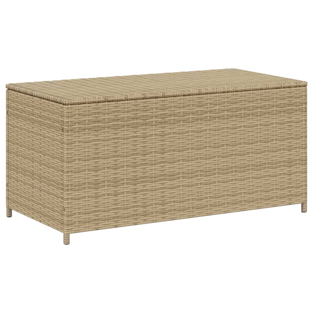 Vegyes bézs polyrattan kerti tárolóláda 190 l