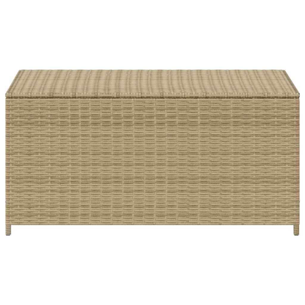 Vegyes bézs polyrattan kerti tárolóláda 190 l