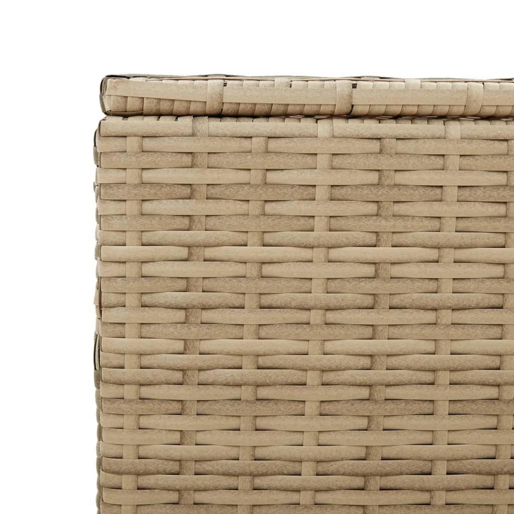 Vegyes bézs polyrattan kerti tárolóláda 190 l